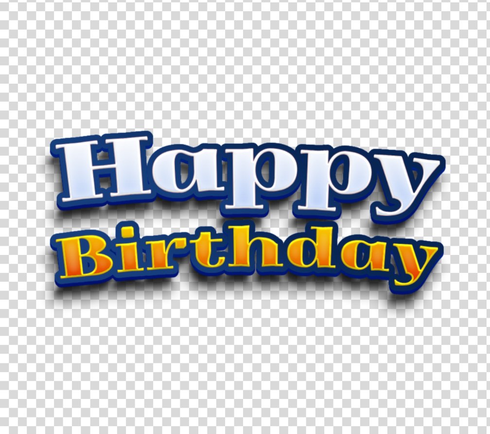 Happy Birthday text PNG image download 