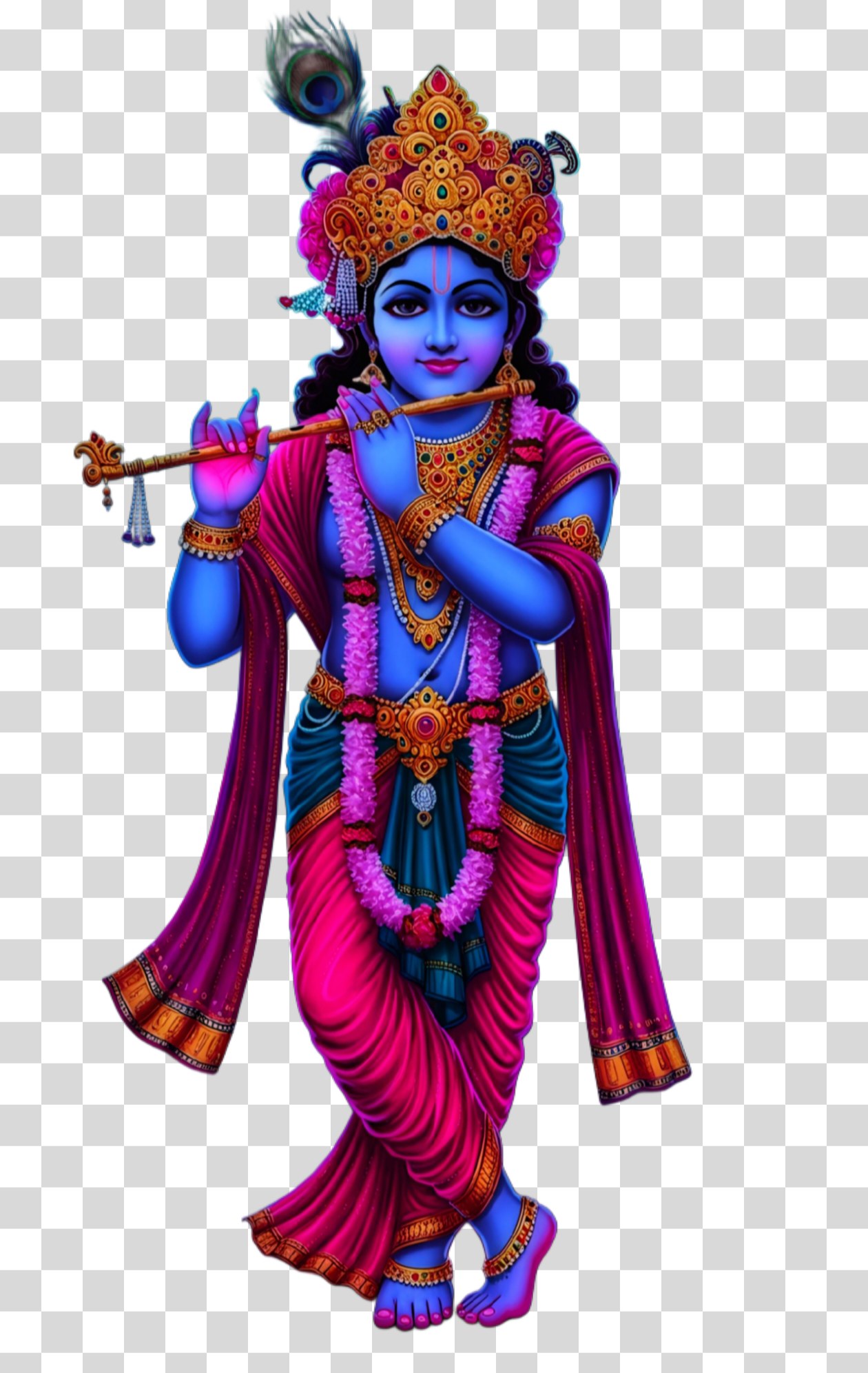 Cute Krishna PNG 4k transparent image download