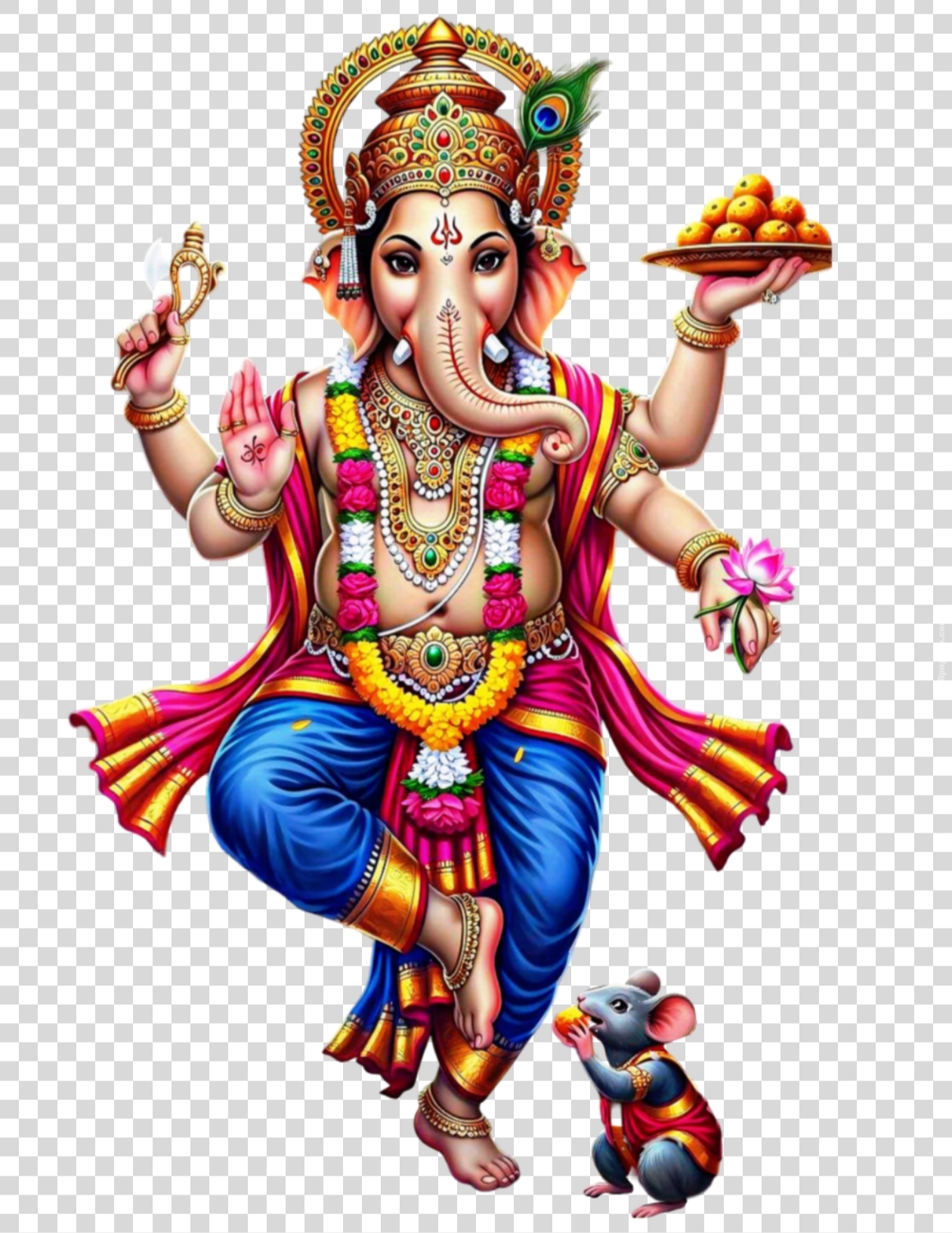 Joyful Dancing Ganesha PNG | Free HD Transparent Image
